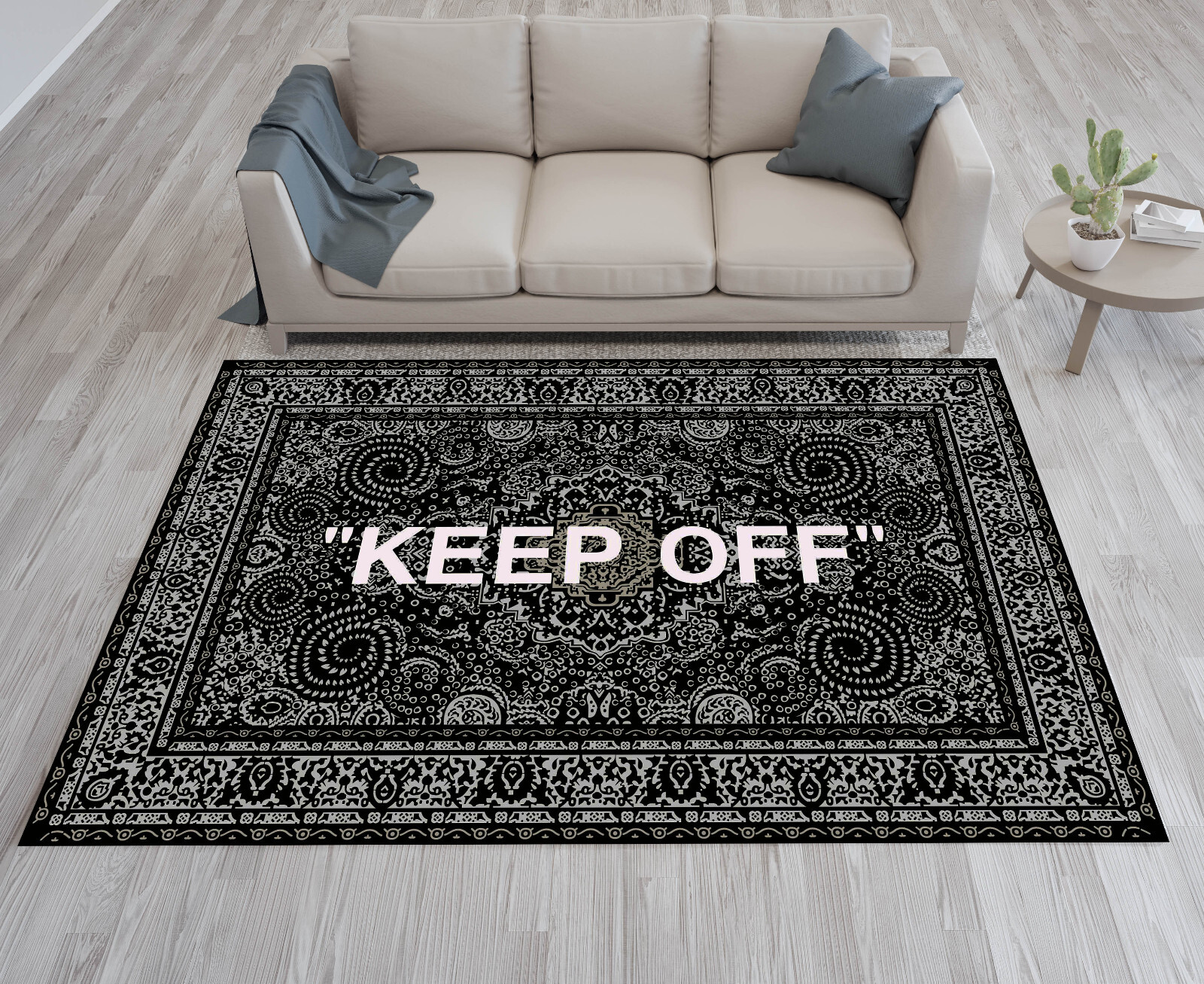 Keep Off, Keep Off Rug, Cotton Base Rug, Non-slip Rug