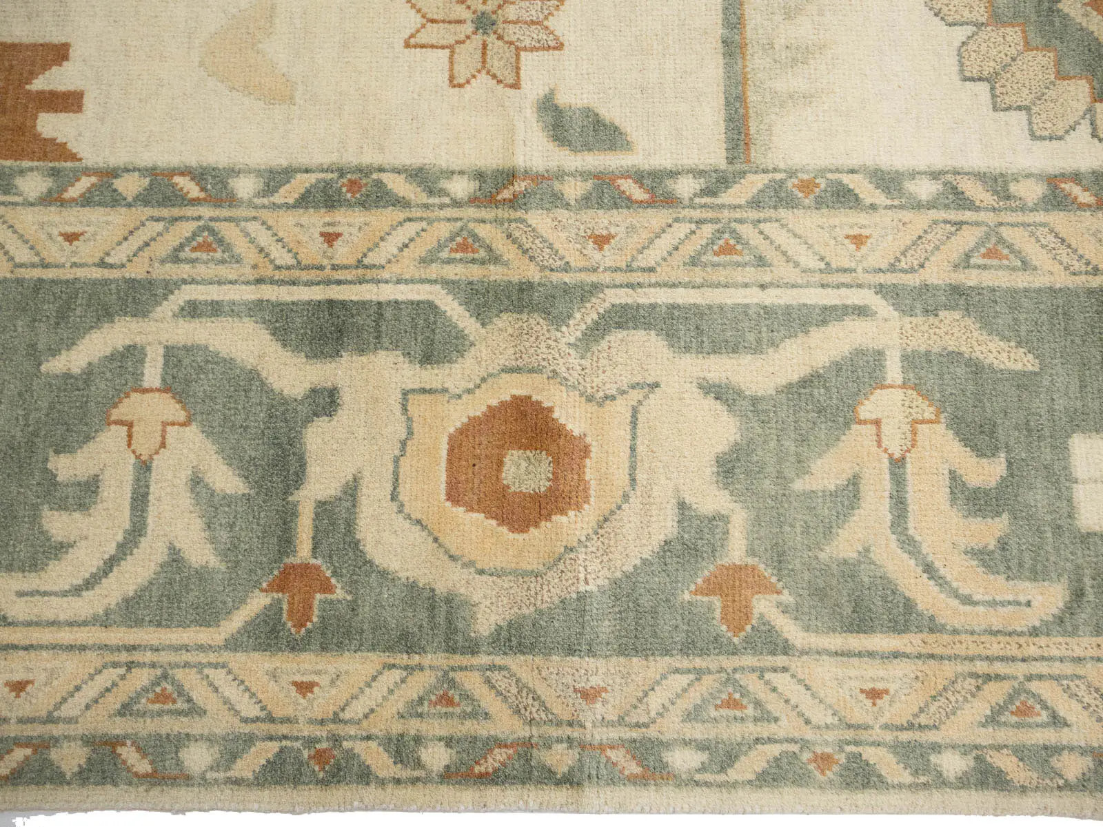 13×21 ft Hand-Knotted Floral Rare Oushak Design Oriental Rug Extra Large Carpet