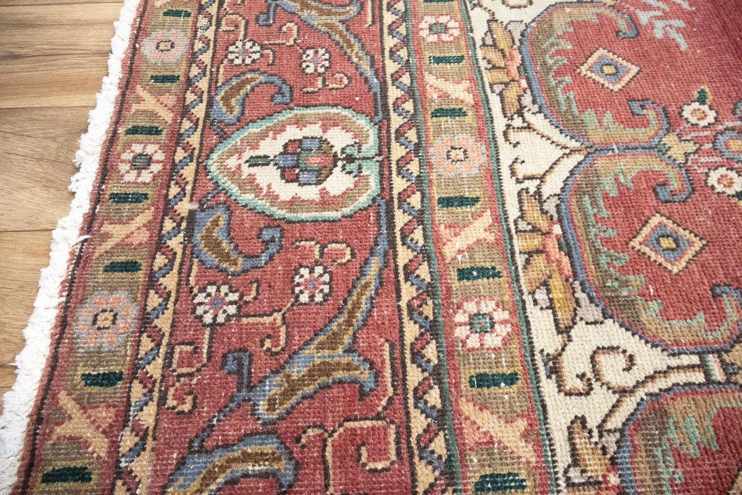 9’7 x 13’0 Semi-Antique Distressed Red Oriental Rug Living Room Carpet 10×13 Ft