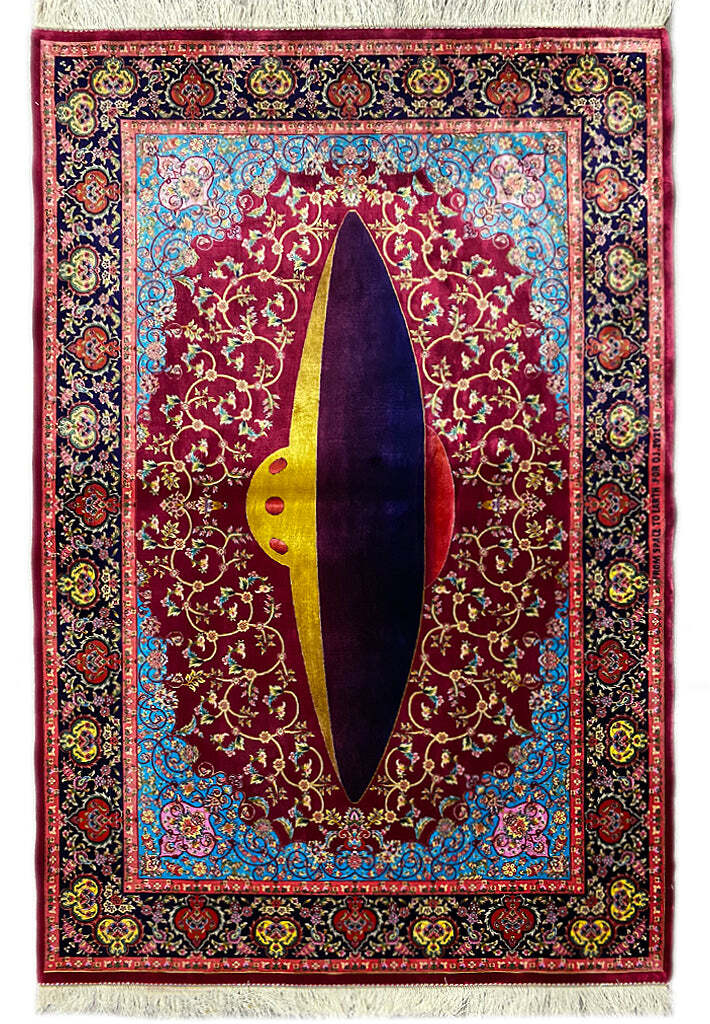 4×6′ Turkish Rug Bamboo Silk # F-6490