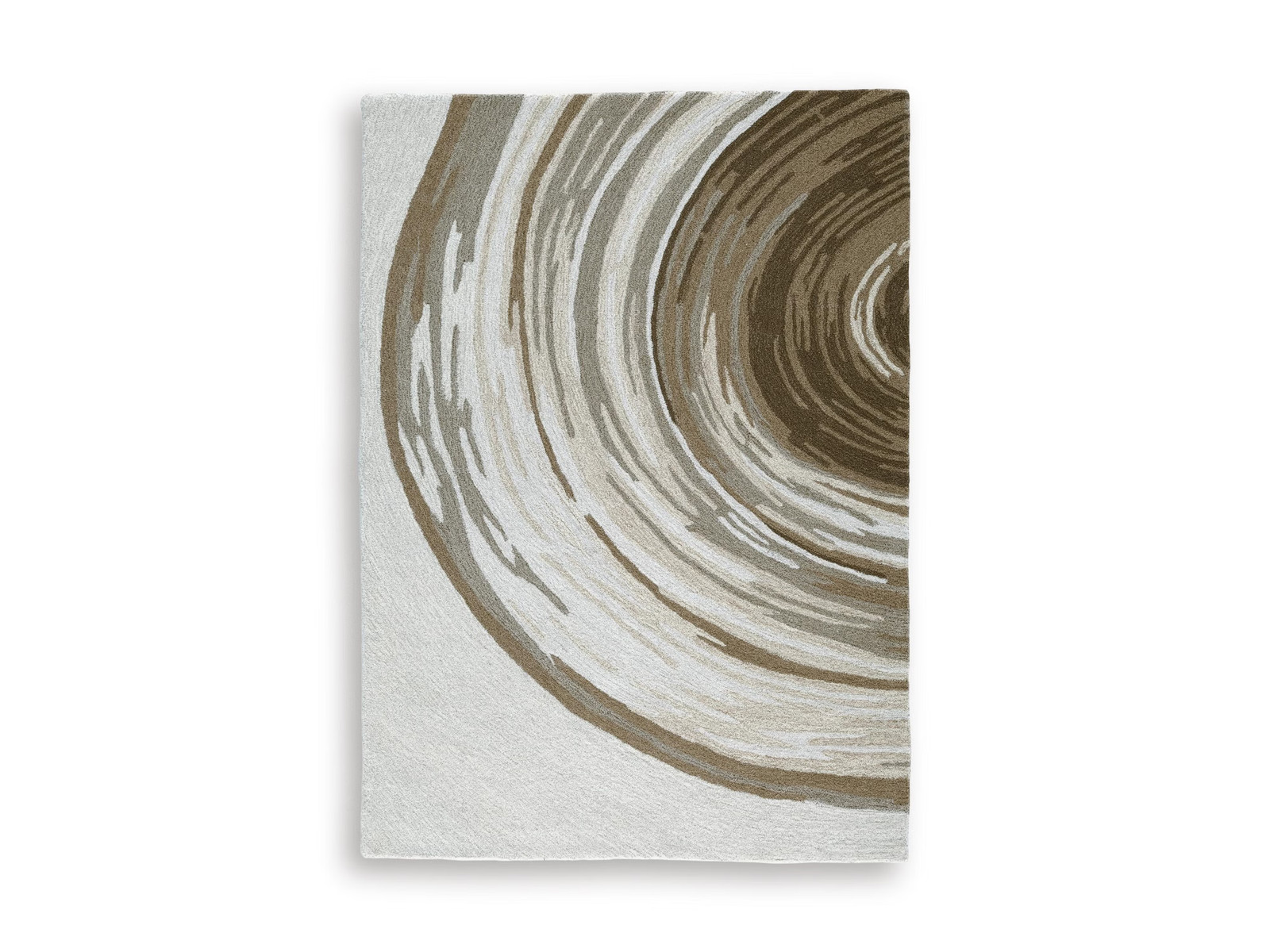 Signature Design by Ashley Rizwana 5′ x 7′ Area Rug, Ivory Brown Gray Abstract