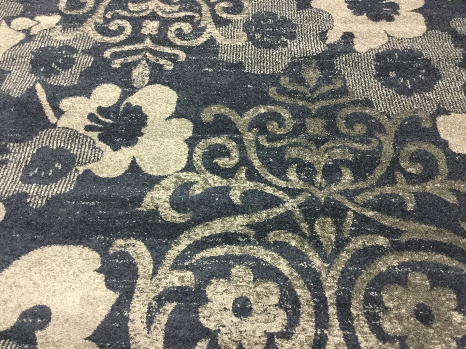 NAVY / SILVER 8′ X 10′ Back Stain Rug, Reduced Price 1172642871 ADR114N-8