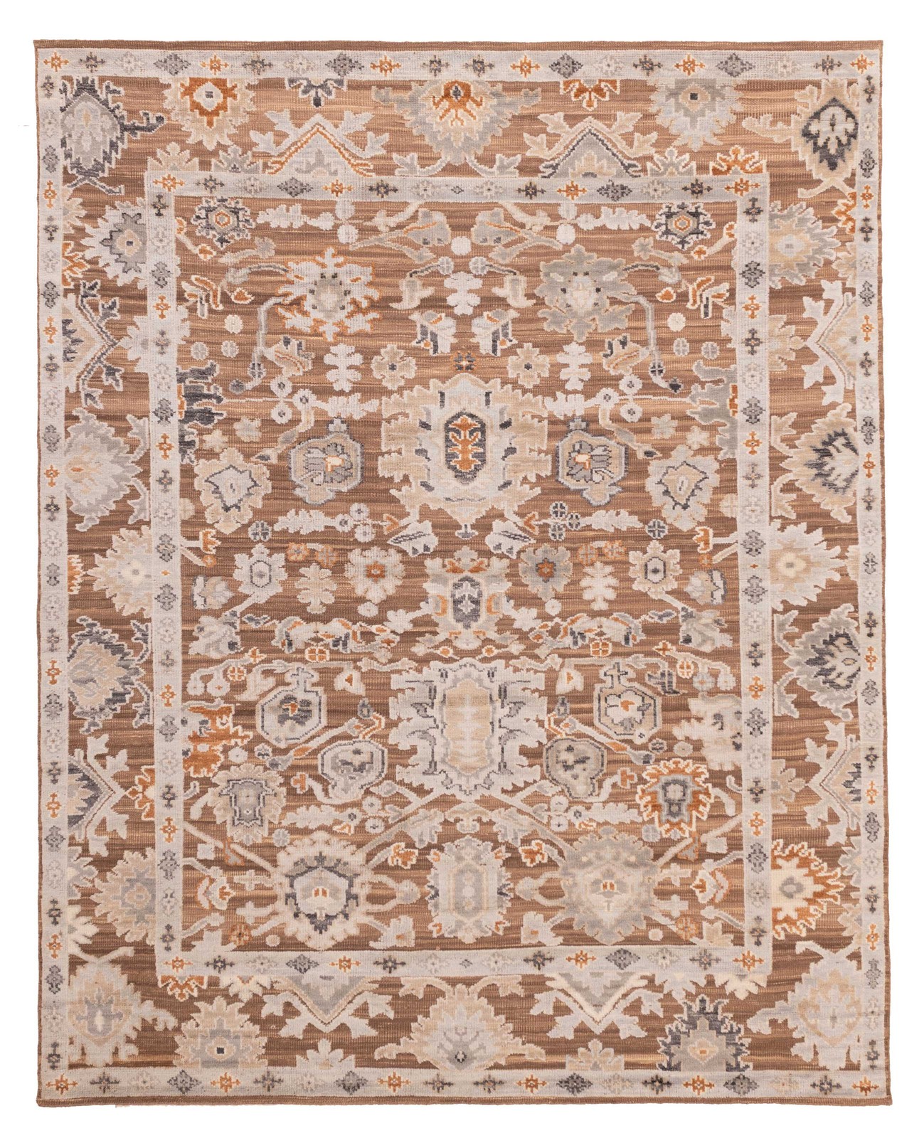 Traditional Brown Hand-knotted Area Rug 8’0″ x 10’1″ Oriental Wool Carpet
