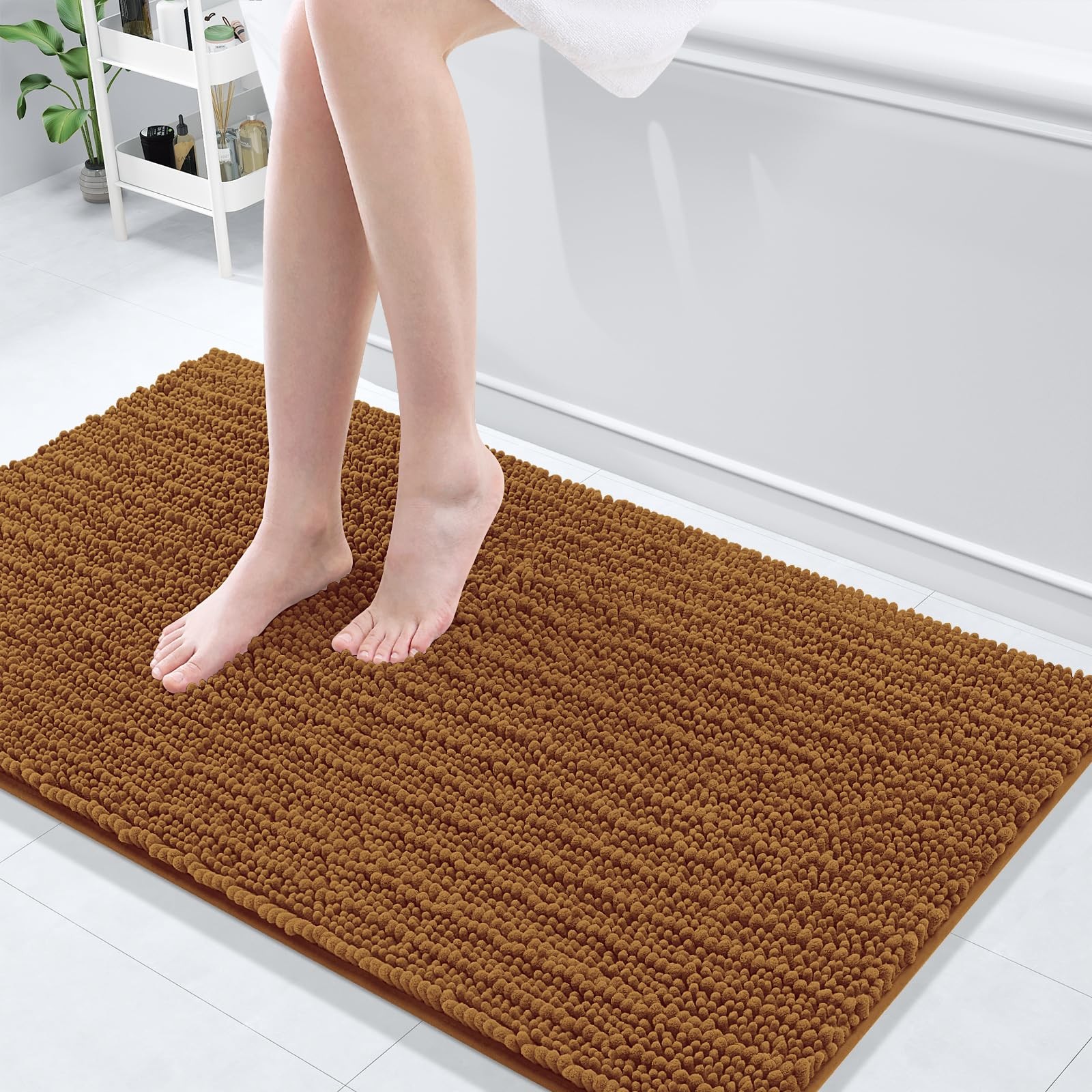 Arotive Luxury Chenille Bath Mat Rug – Extra Soft, Thick, Absorbent, Shaggy, 47x