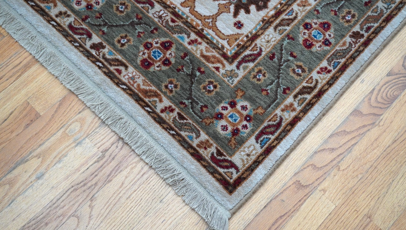 Authentic Original Karastan Ivory Oushak # 700-721 Wool Pile Rug 5’9″ x 9′