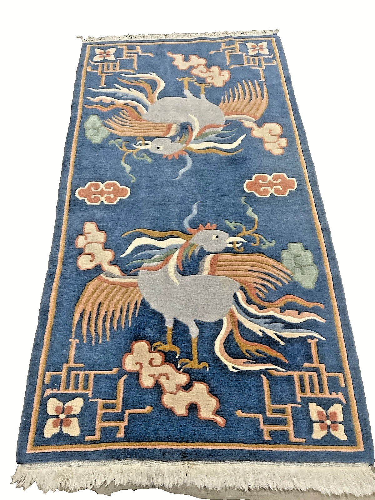 NEW TIBETAL PHOENIX ORIENTAL RUG FROM TIBET 3′ X 6′