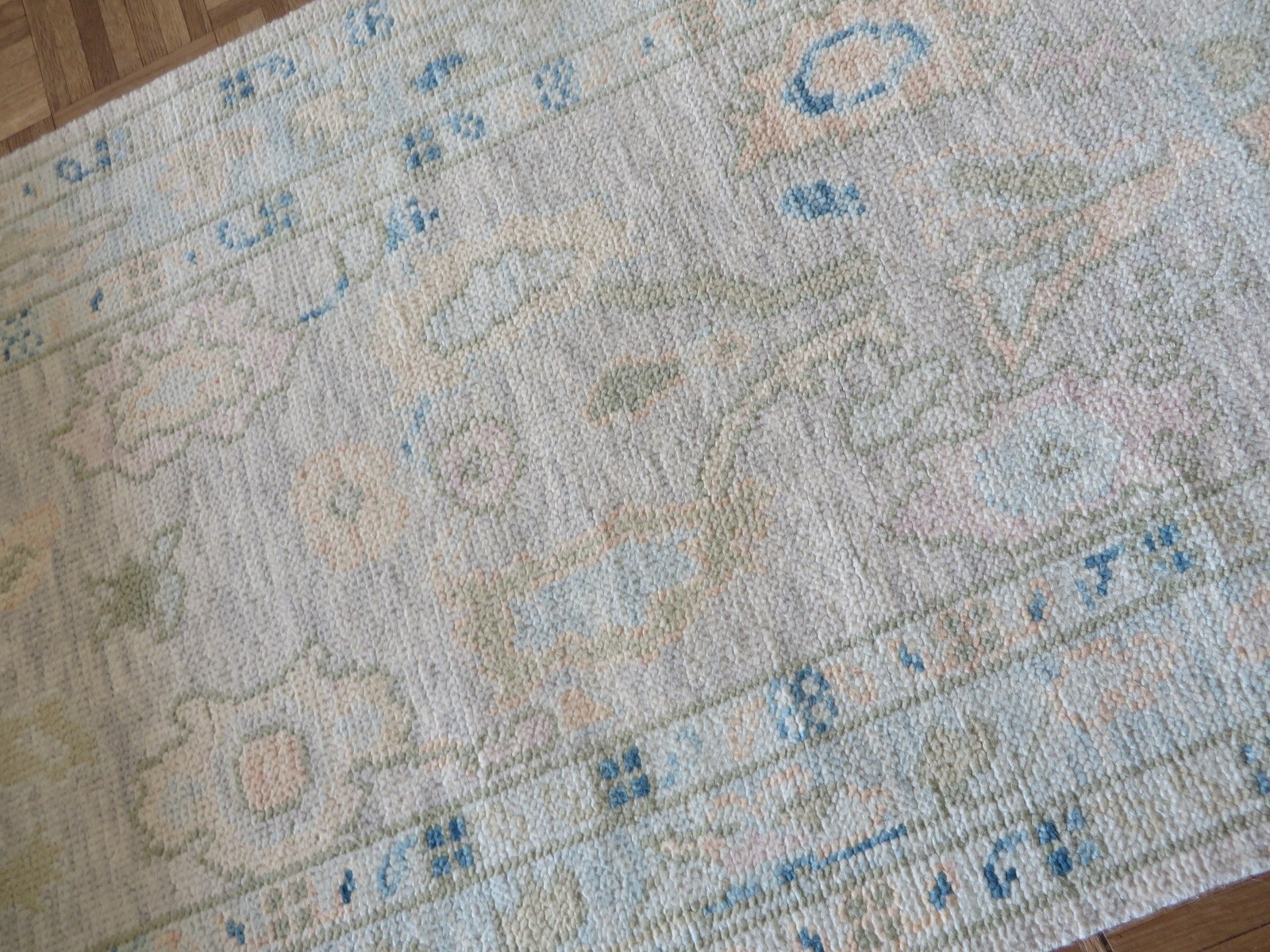 2’7 x 19’10 Runner Hand Knotted Gray Modern Oushak Oriental Rug G15809