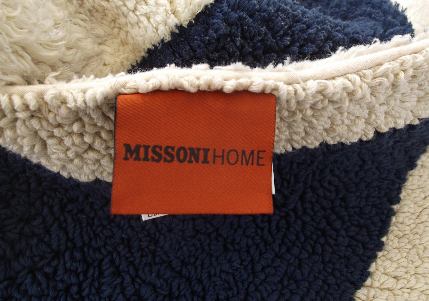 MISSONI HOME CARPET BATH MAT COTTON DIAM. 39in 100cm LOGO CASE LOHJA 501