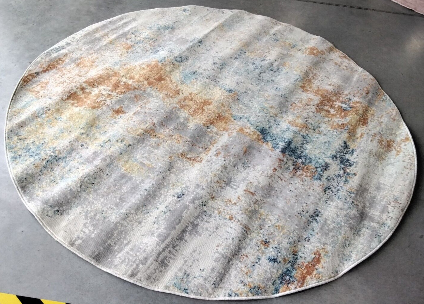 IVORY / RUST 6′-7″ X 6′-7″ Back Stain Rug, Reduced Price 1172739519 ARA581P-7R
