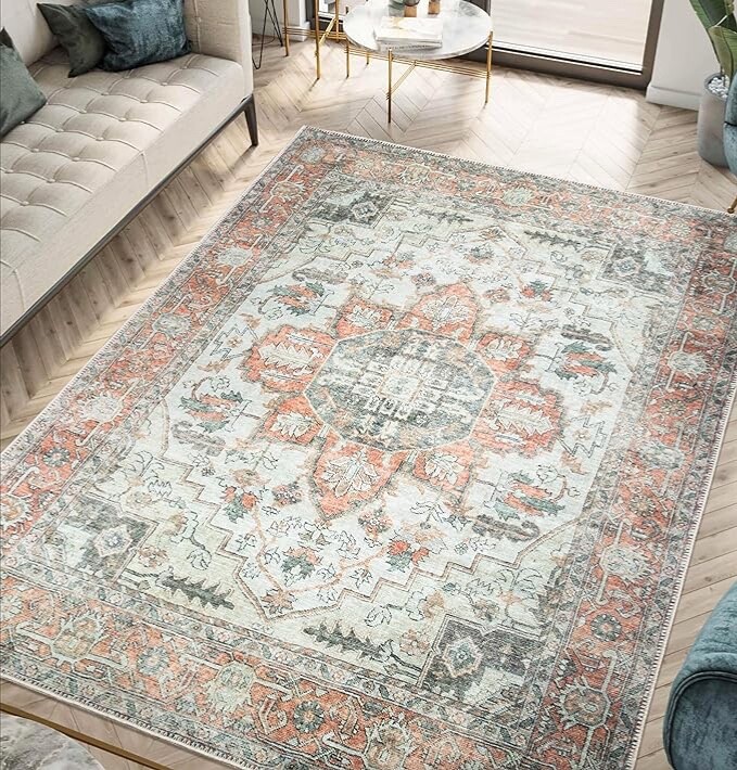Keen Home Design Machine Washable Area Rugs with Non-Slip Backing
