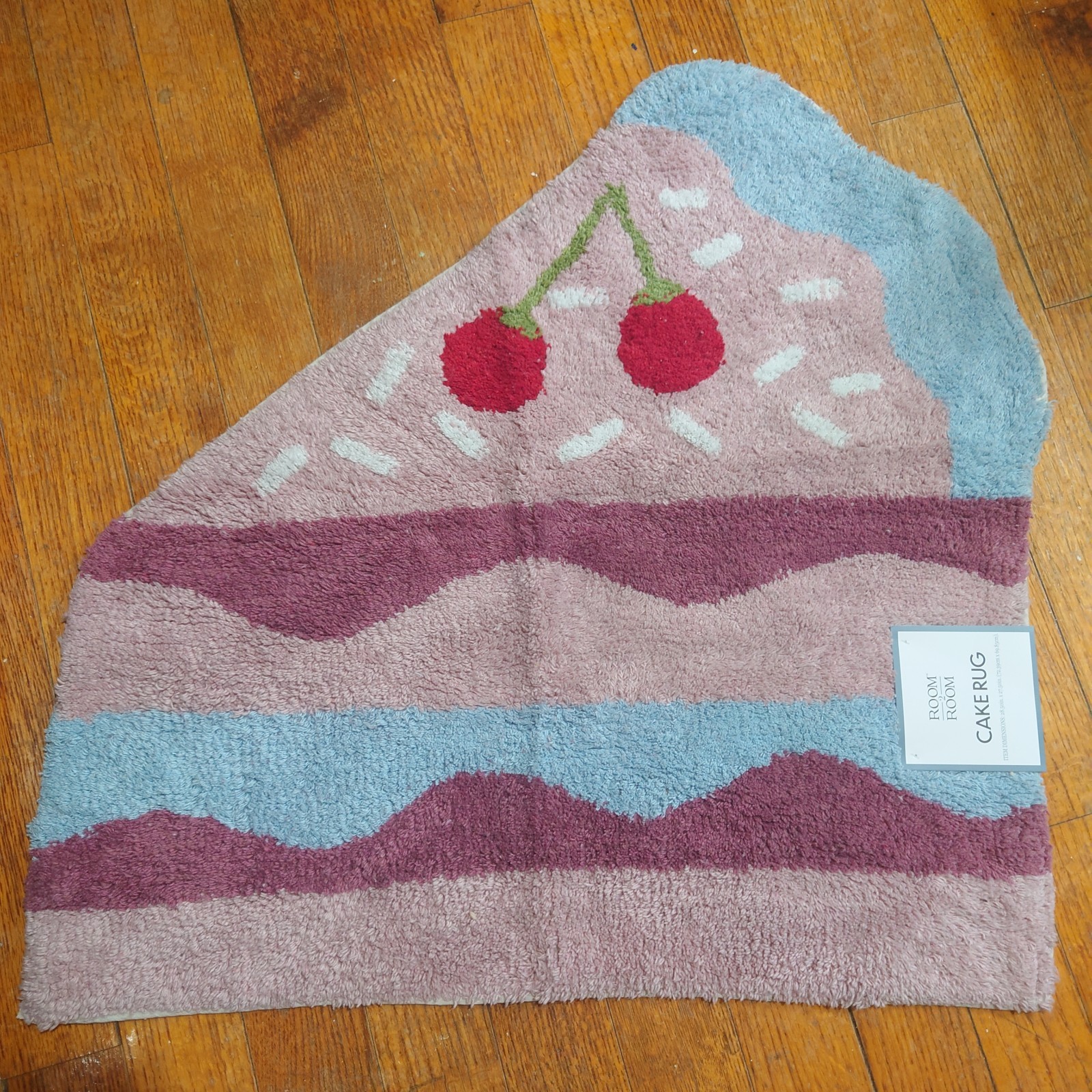Cherry Cake Pie Cotton Rug Kids Teens Nursery Bedroom Bathroom Pink Room Cute