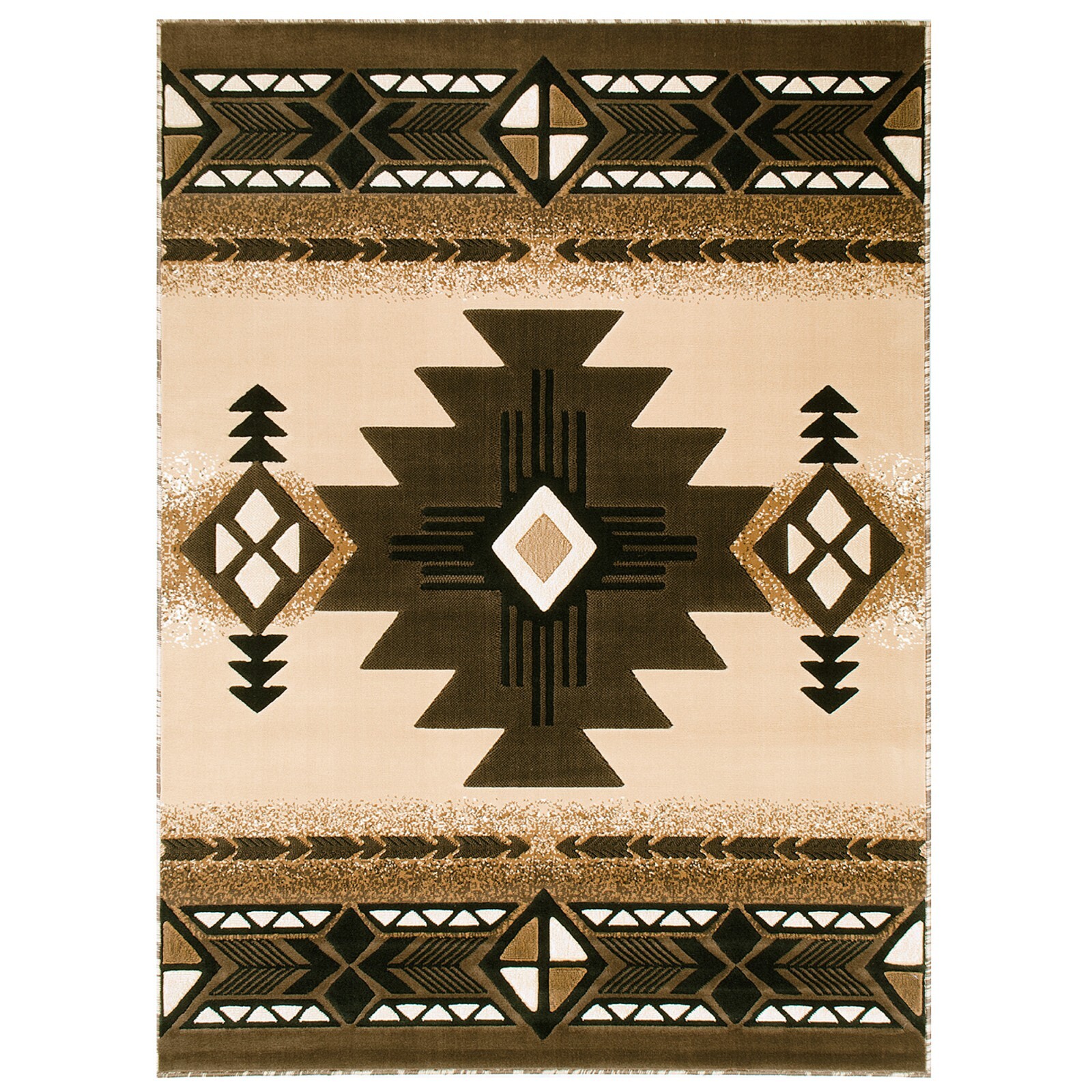YHSF South West Native American Area Rug Easy Clean – 5 Feet x 7 Feet