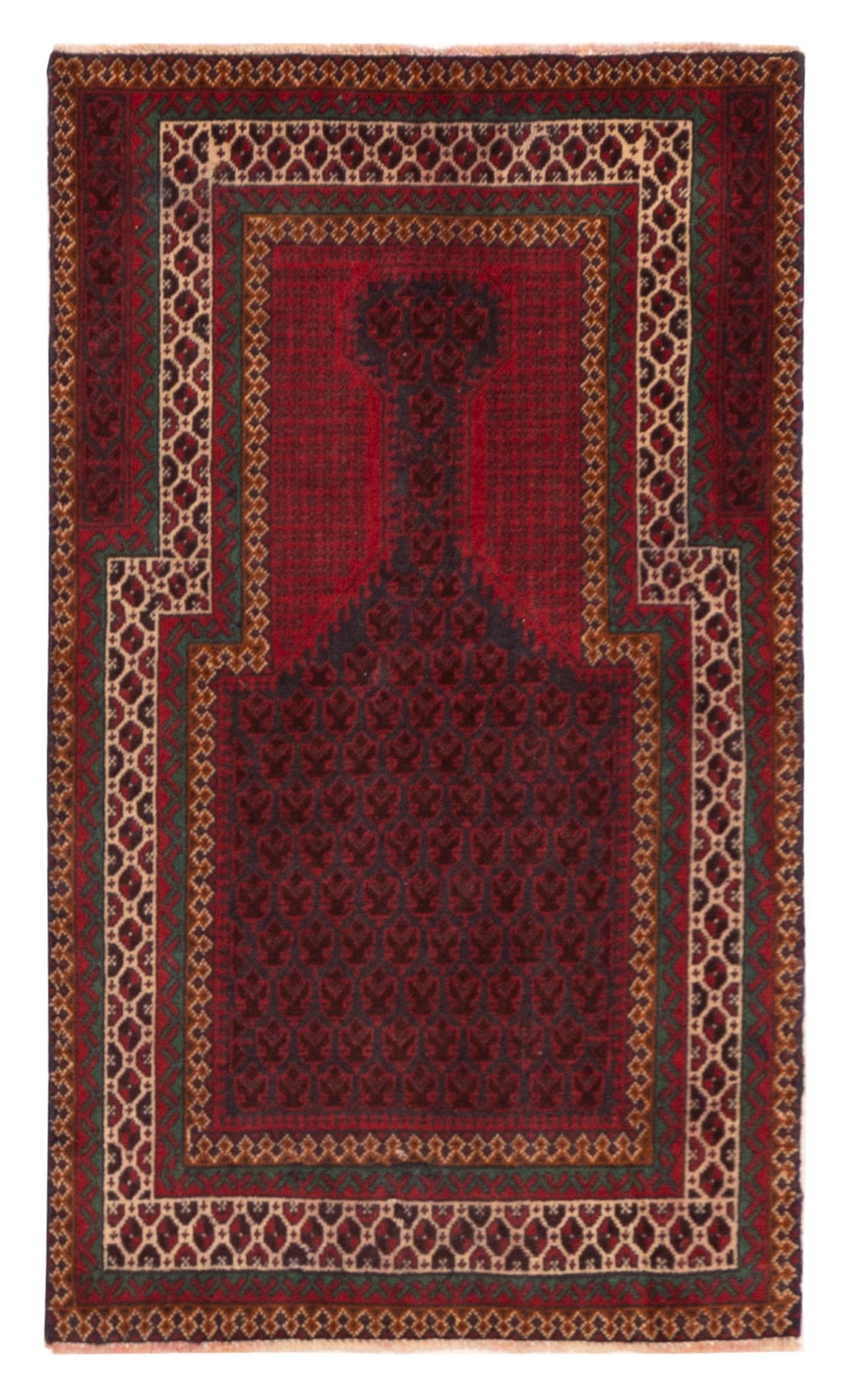 Vintage 2’6″ x 4’4″ Traditional Hand Knotted Vegetable Dye Wool Area Rug