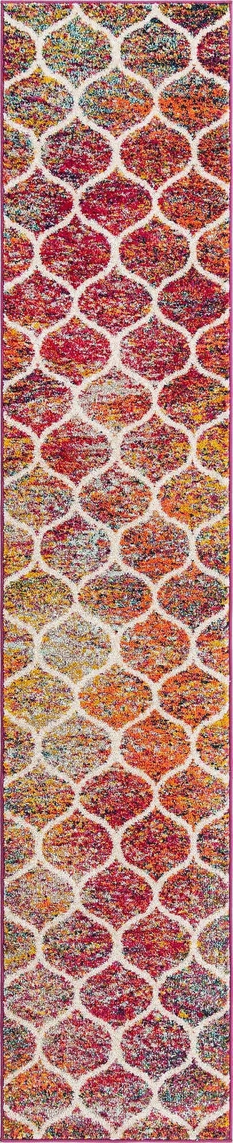 Unique Loom Trellis Frieze Collection Area Rug – Rounded (2′ x 10′ Runner, Mu…