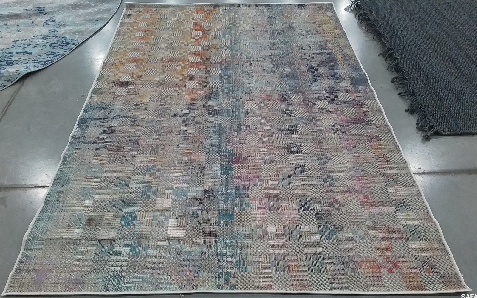 BLUE / GOLD 5′-3″ x 7′-6″ Flaw in Rug, Reduced Price 1172798431 RBW662M-5
