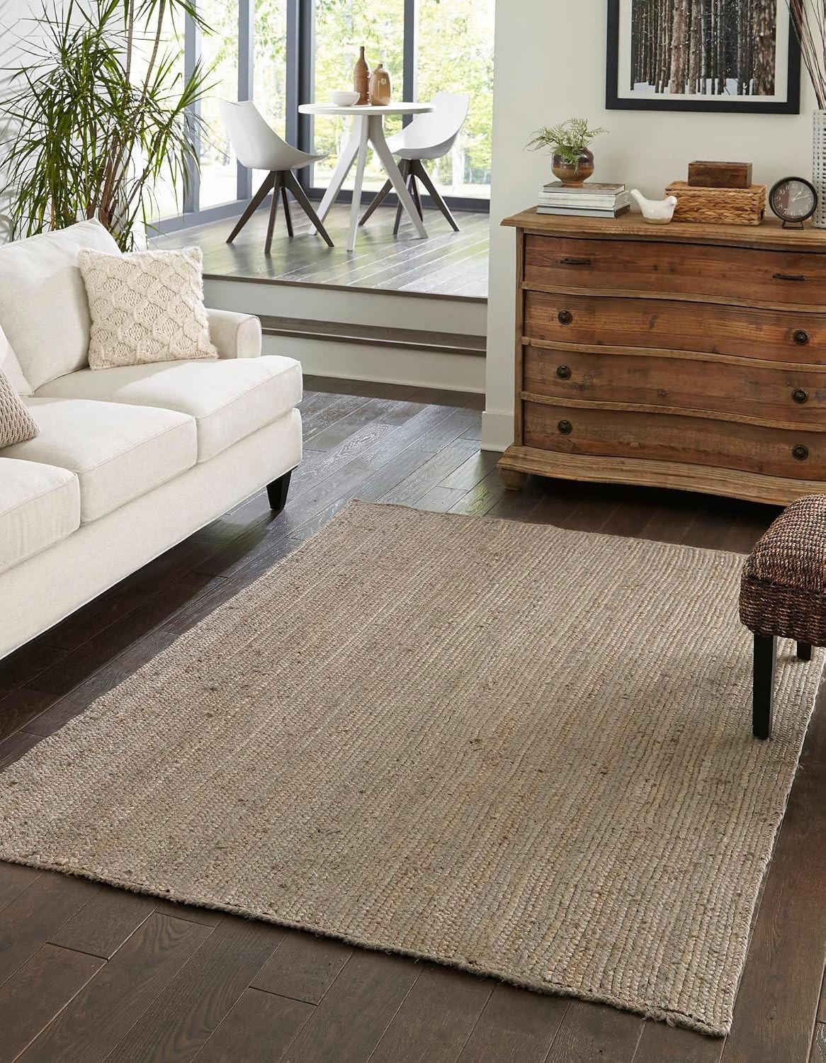Handmade Braided Natural Jute Grey Floor Area Runner Rug,Floor Carpet Rug