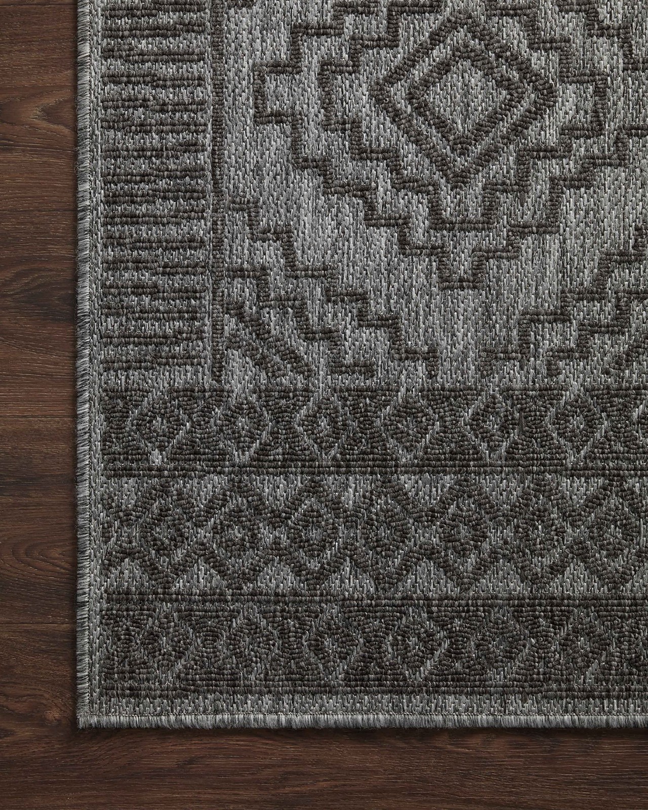 Loloi Ii Rainier Collection Rai-06 Grey/Charcoal Indoor/Outdoor 2-2 X 3-9