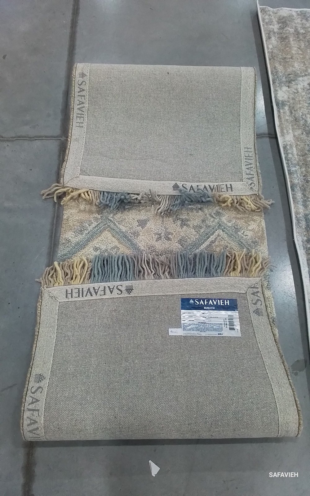 BEIGE / LIGHT BLUE 2′-3″ x 8′-0″ Flaw in Rug Reduced Price 1172796387 BLM421A-28