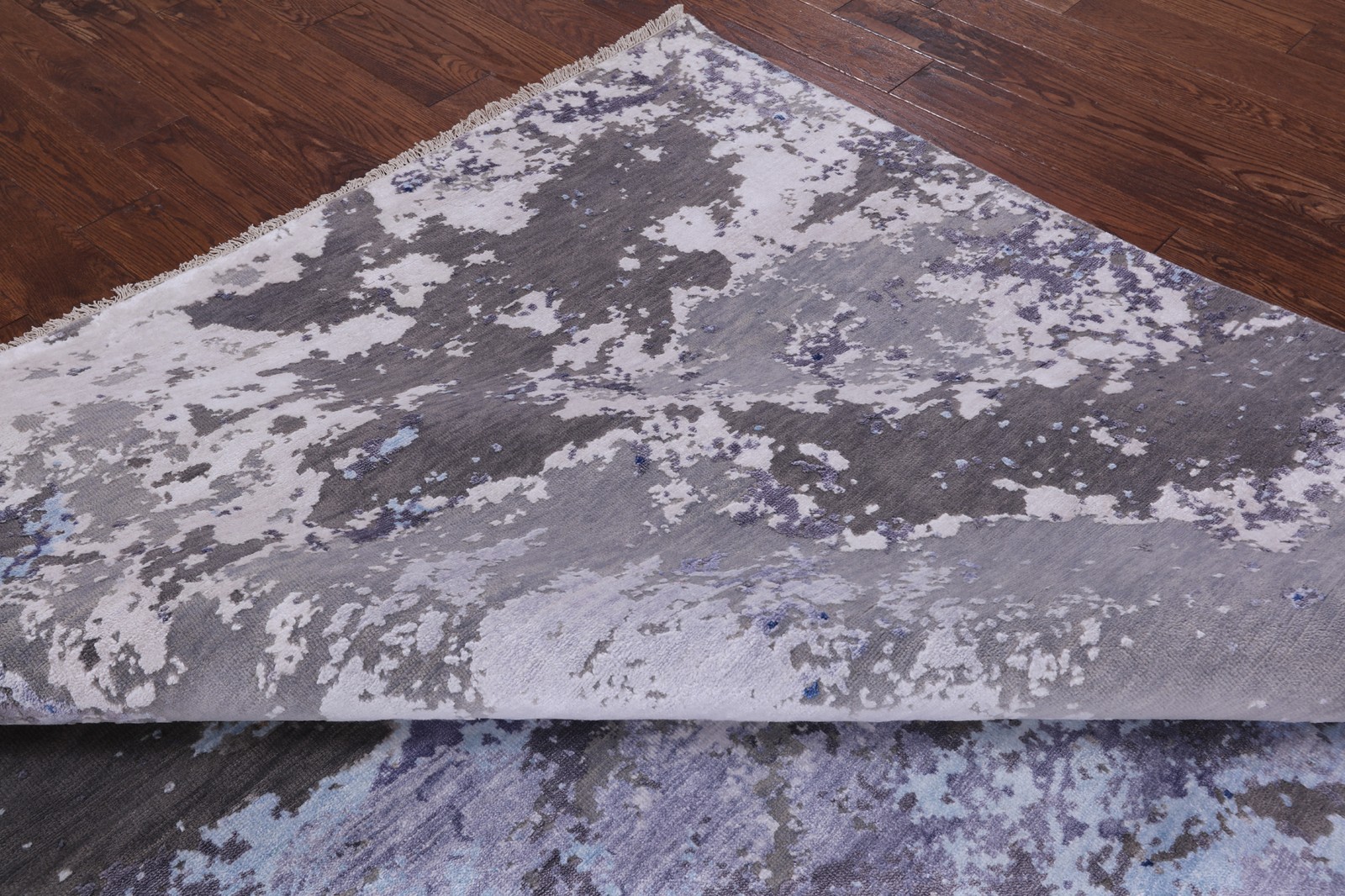 8′ 1″ X 10′ 0″ Abstract Handmade Wool & Silk Rug – Q3884