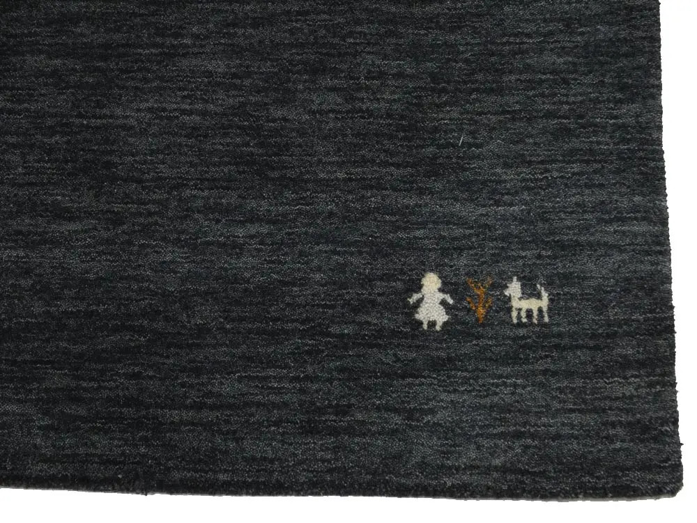 Charcoal Tribal 4X6 Gabbeh Modern Area rug Carpet Wool