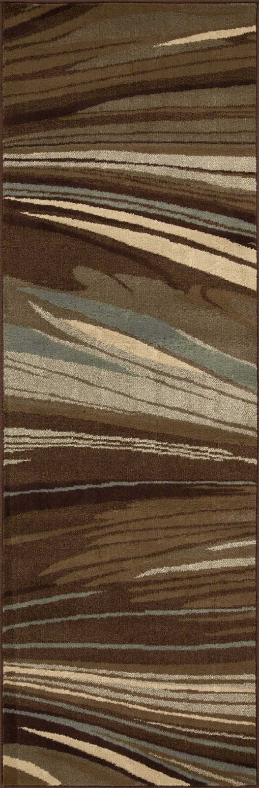 Ondes Modern Abstract Anti-Static Runner Power-Loomed Moth Proof Indoor Area Rug