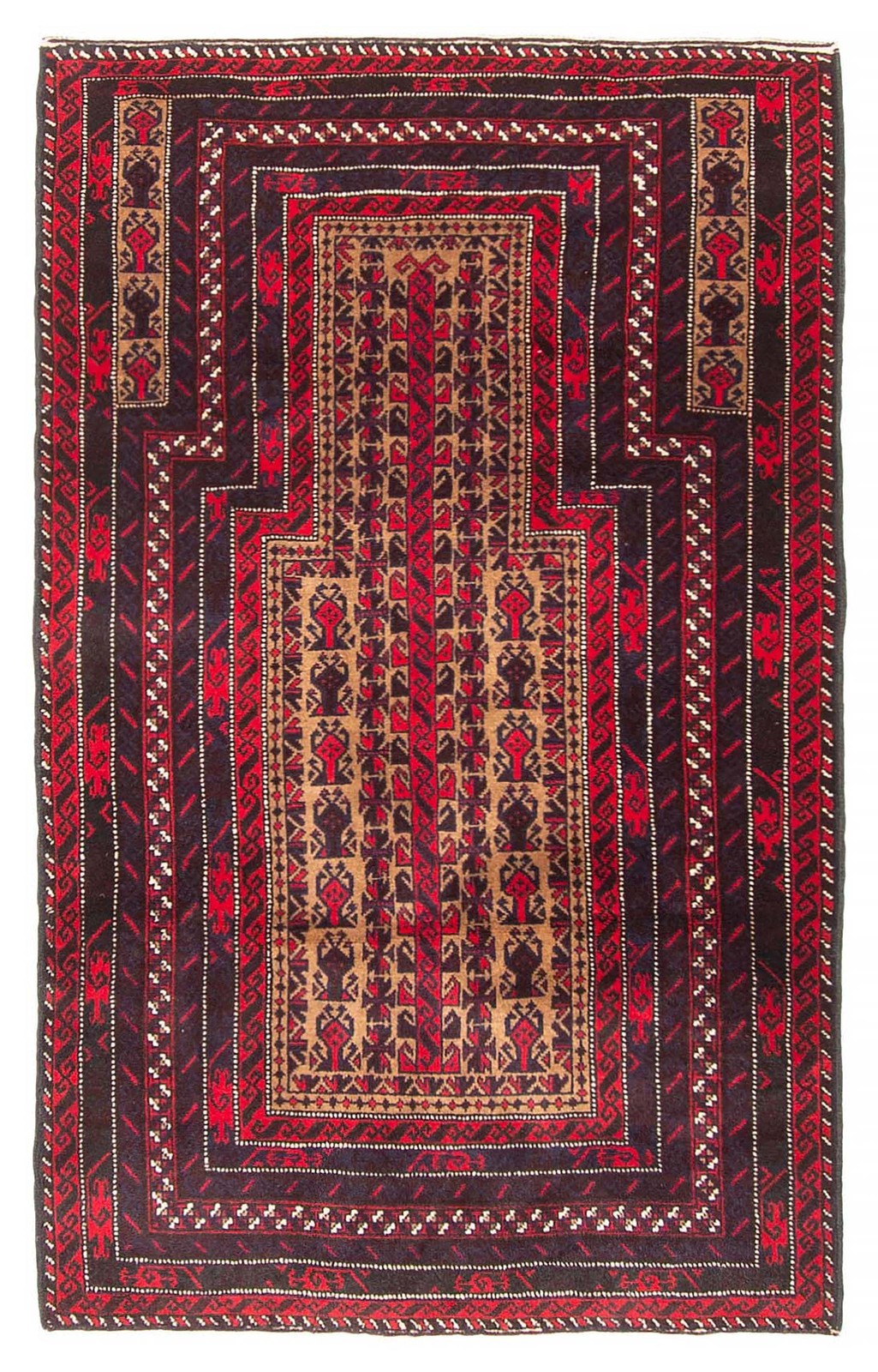 Traditional Vintage Hand-Knotted Area Rug 2’10” x 4’5″ Oriental Wool Carpet