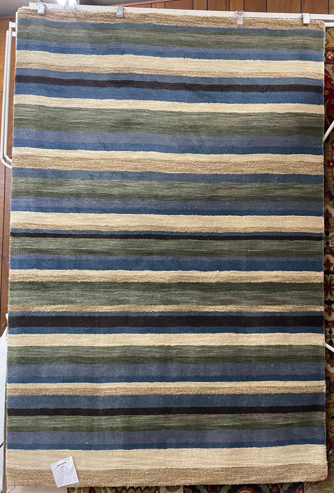 Kaleen Chotu Sebring Flex – 5’0″ X 7’6″ Wool Striped Multicolor Area Rug