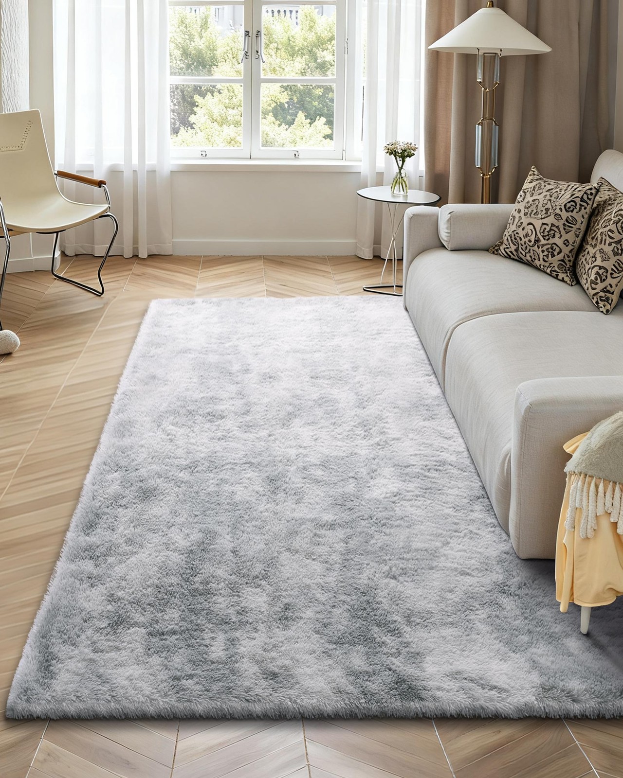 VEVOR Indoor Plush Area Rug 6 x 9 ft Modern Plush Carpet for Living Room Bedroom