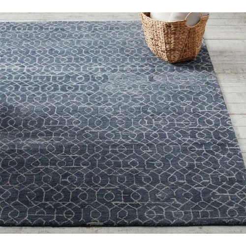 Modern Abstract Design Handmade Hand Tufted Woollen Area Rug, Custom Size Rugs