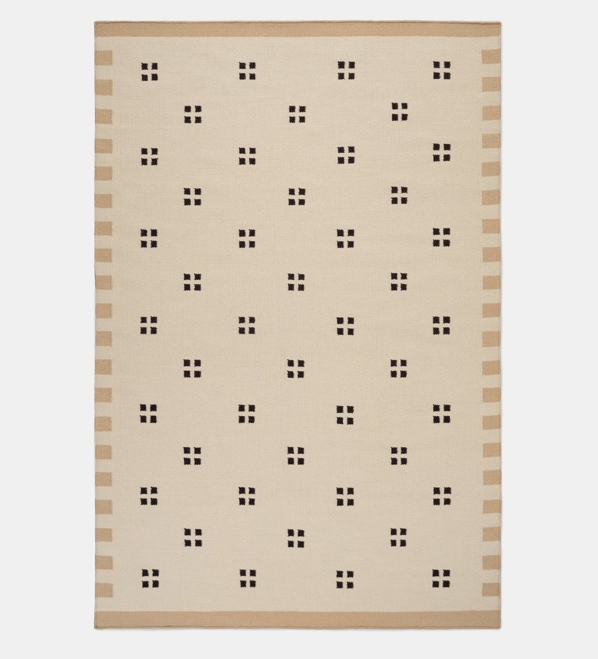 Nordic Knots Flat Weave Rug Vintage Scandinavian Swedish Kilim Area Rug 8×10 Ft