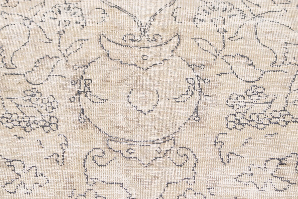 Antique Distressed Oriental Rug Muted Farmhouse Decor Vintage Carpet 9’9X12’4 ft