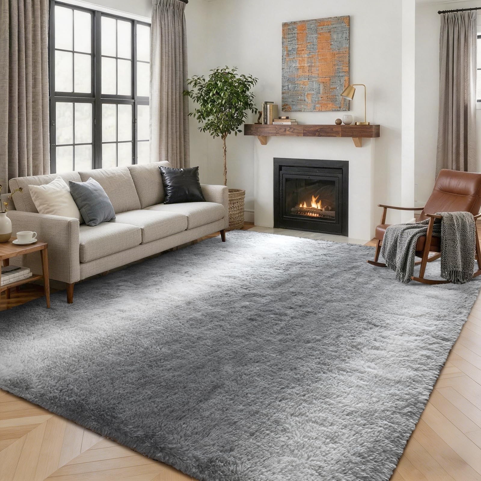 LòUtiroot Home Area Rugs For Living Room 8X10 Feet Soft Fluffy Shagg Plush