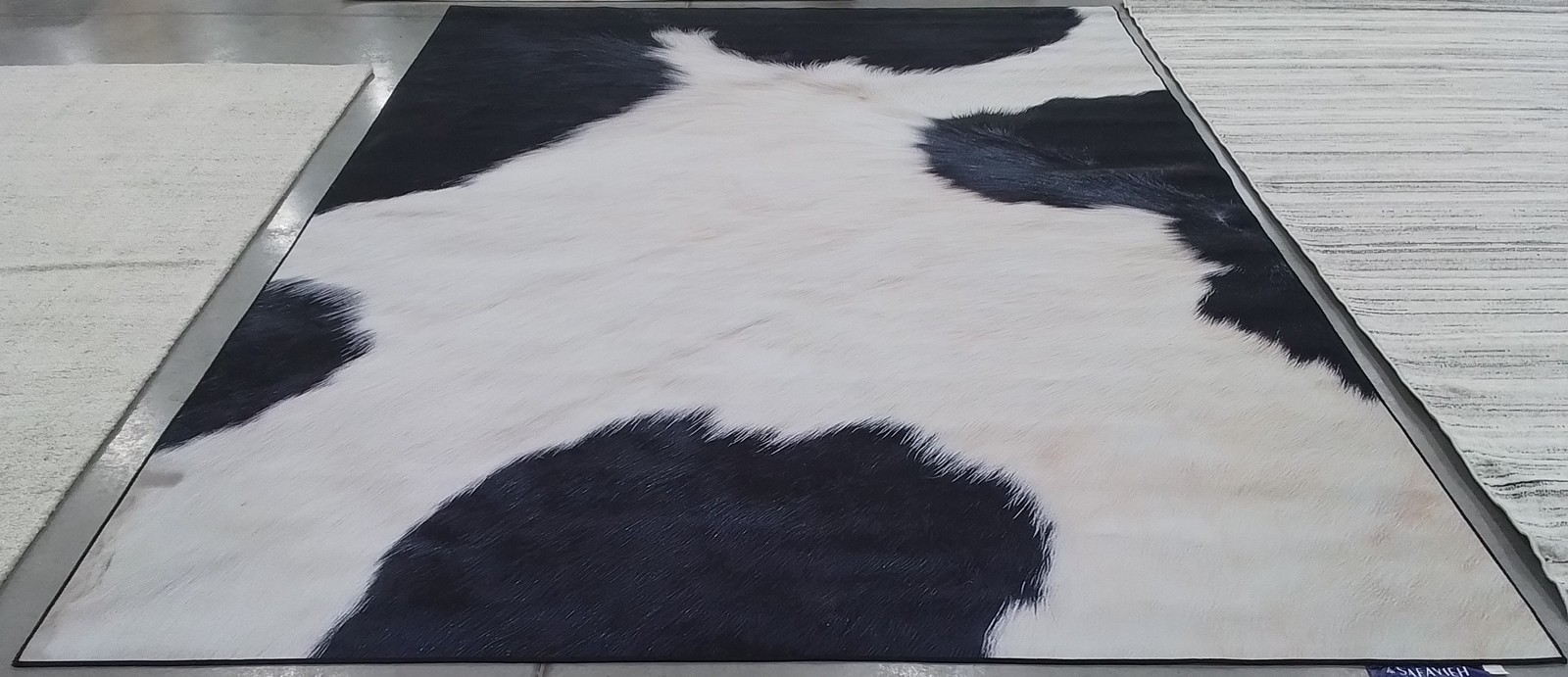 IVORY / DARK BLUE 8′-0″ x 10′-0″ Stained Rug, Reduced Price 1172792938 FAH548A-8