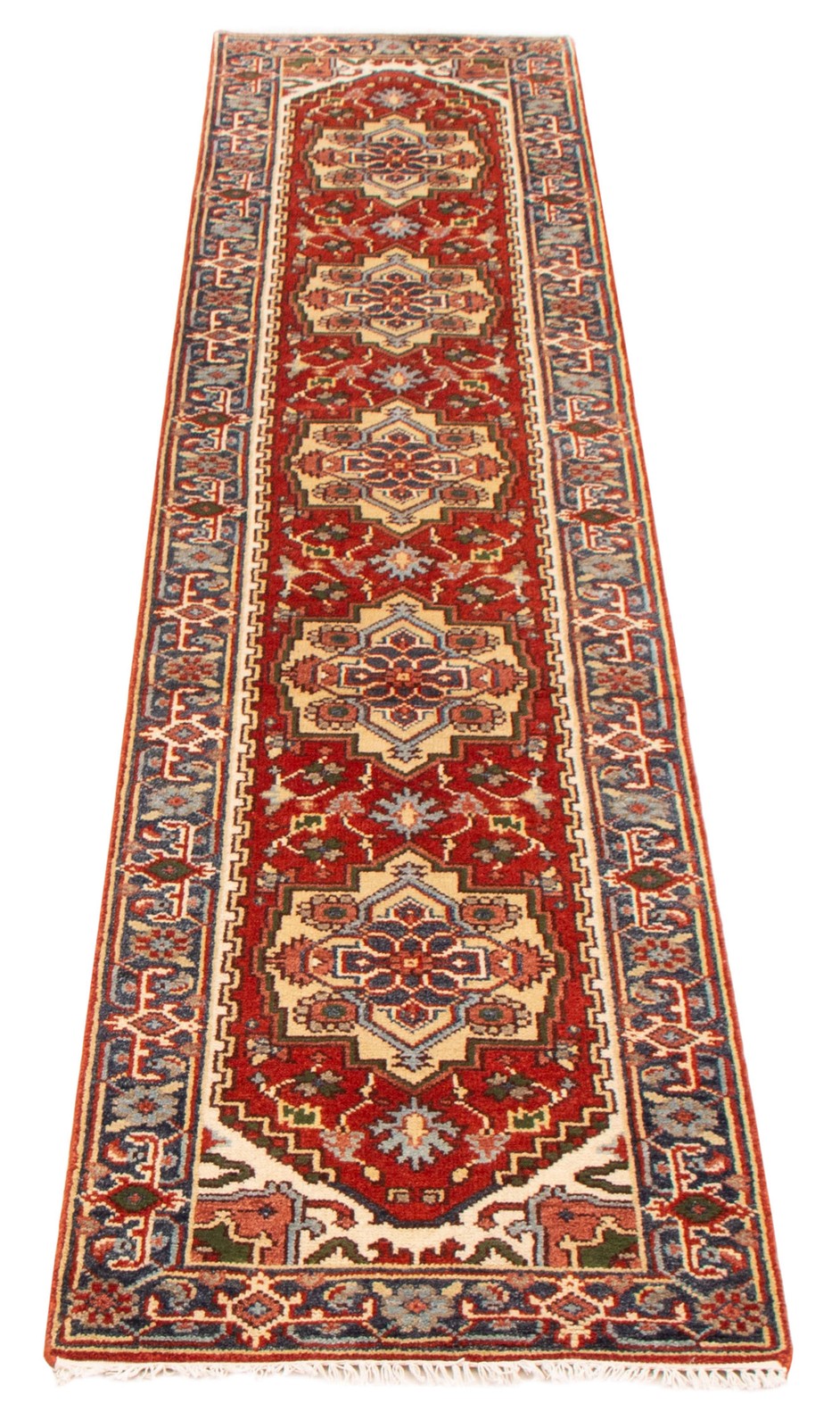 2’6″ x 11’11” Vintage Hand-knotted Runner Rug Traditional Oriental Wool Carpet