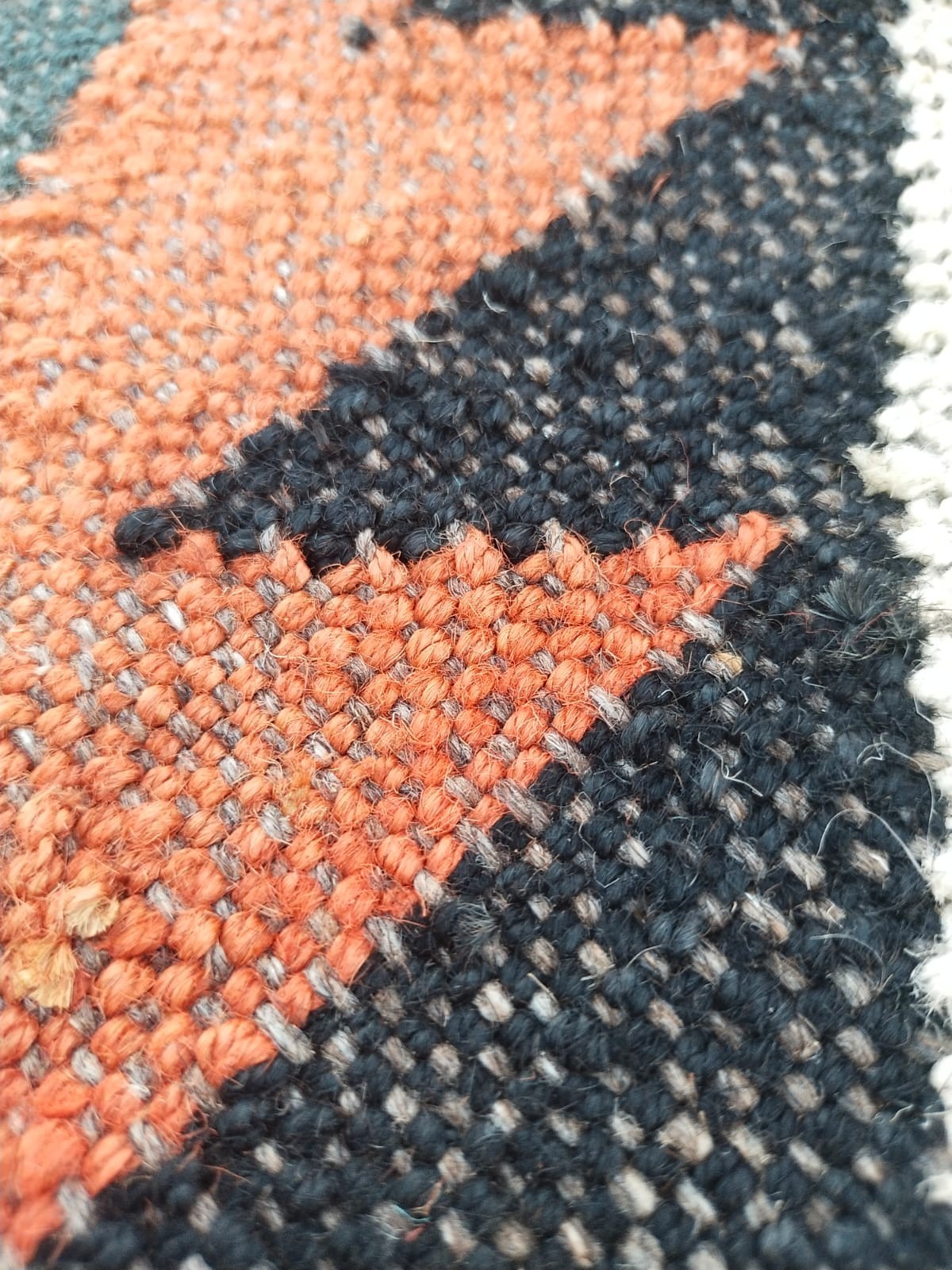 Handwoven Wool Jute Kilim Rug – Boho Area Rug, Rustic Living Room Carpet, Natura
