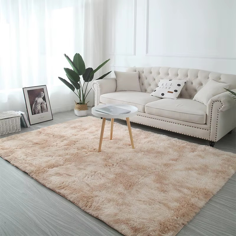 Tie-Dye Plush Carpet Living Room Decoration Soft Fluffy Home Mat Children’S Room
