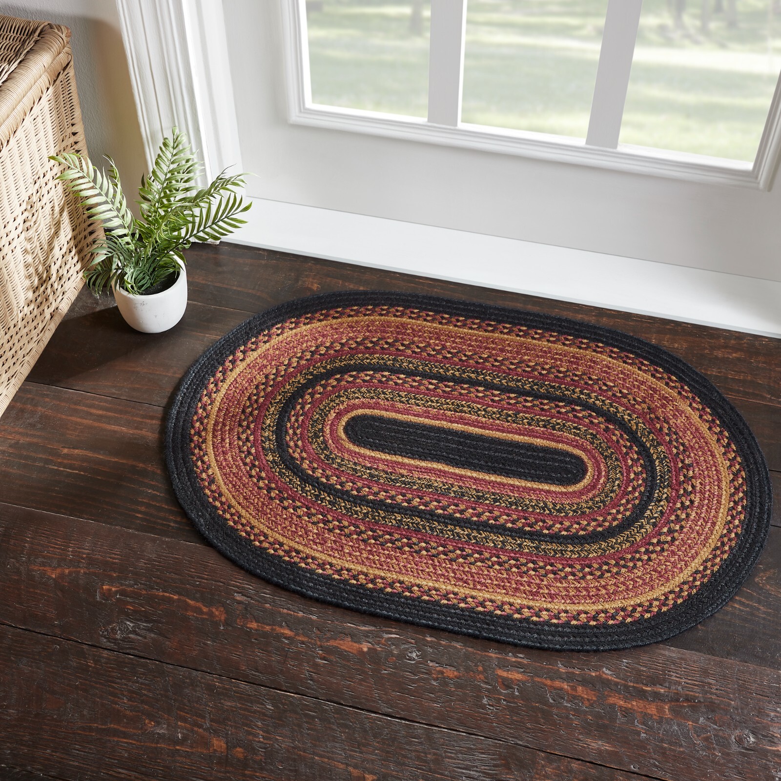 VHC Heritage Farms Jute Oval Rug 24×36~ Rustic/Primitive