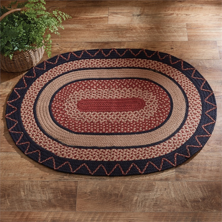 Zig Zag Oval Braided Area Rug – 32″ x 42″ Diameter By Park Designs