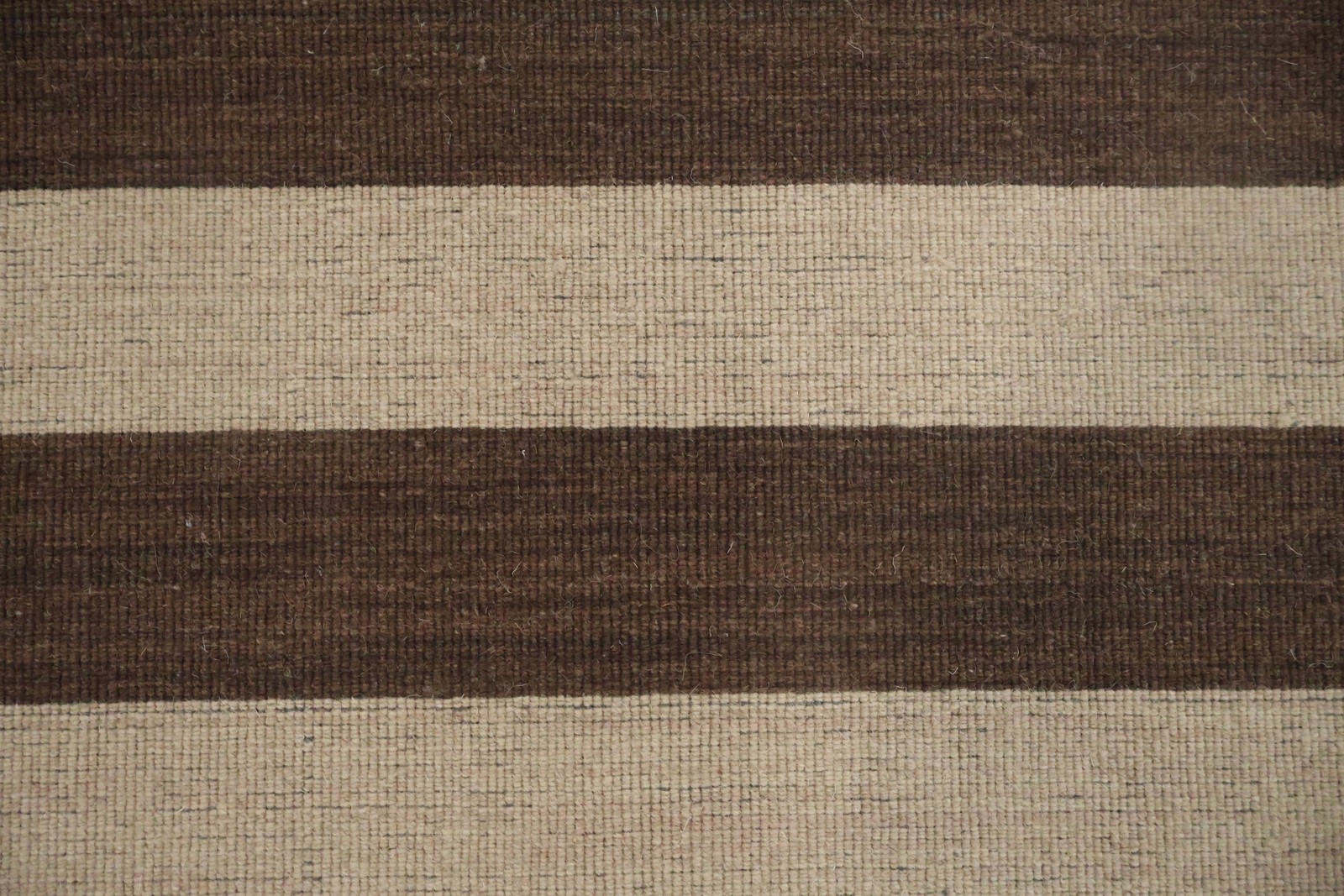 Sophisticated Brown/ Ivory Striped Area Rug Hand-knotted Wool for Any Space 6×8
