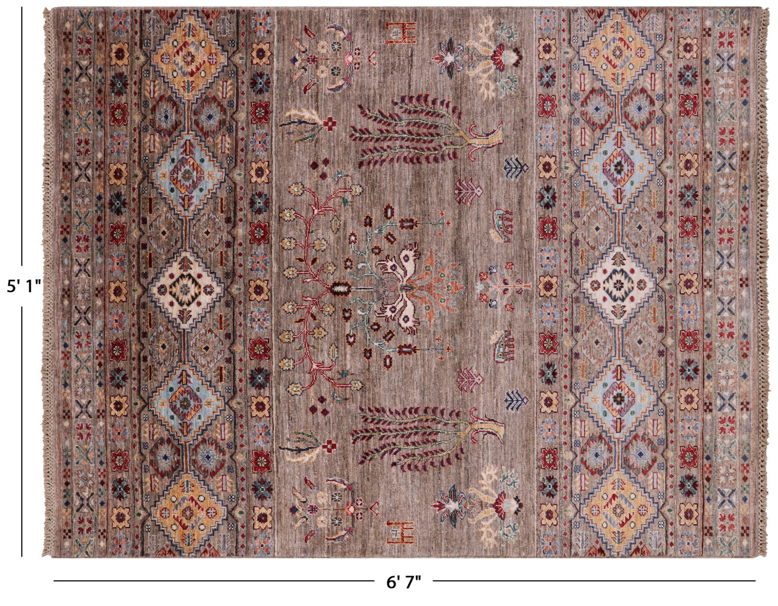 Handmade Super Kazak Khorjin Rug 5′ 1″ X 6′ 7″ – Q7505