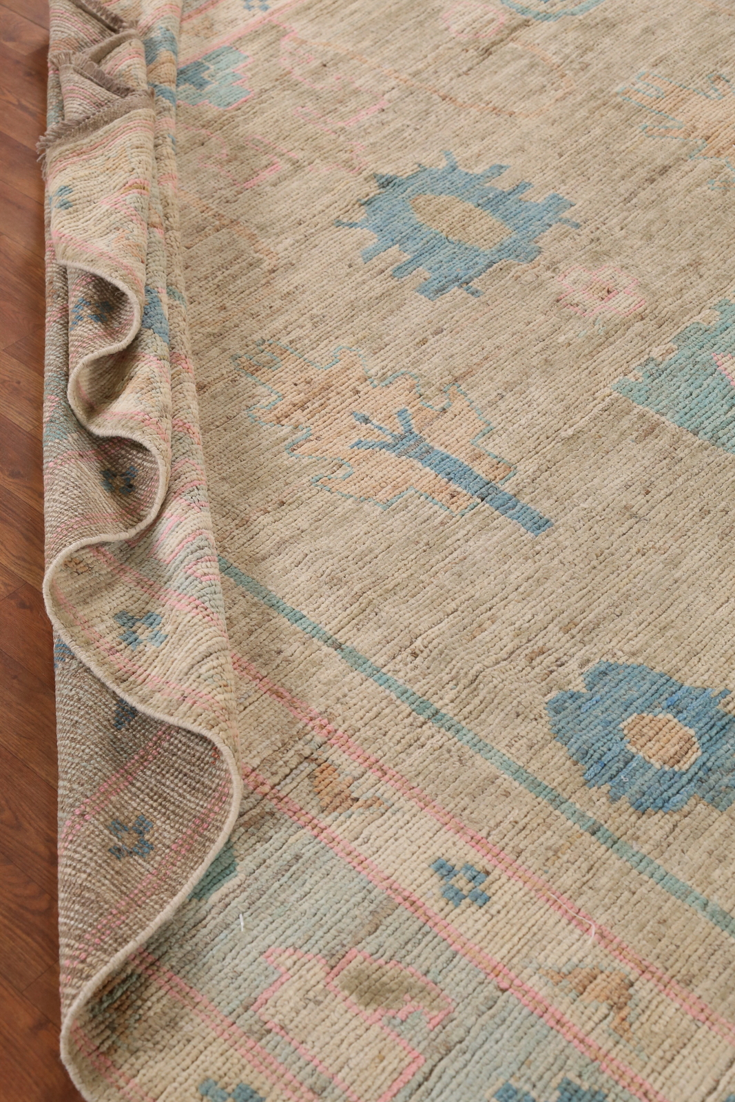 Earth-tone Color Vegetable Dye Traditional Oushak Turkish Rug Handmade 8×10 ft