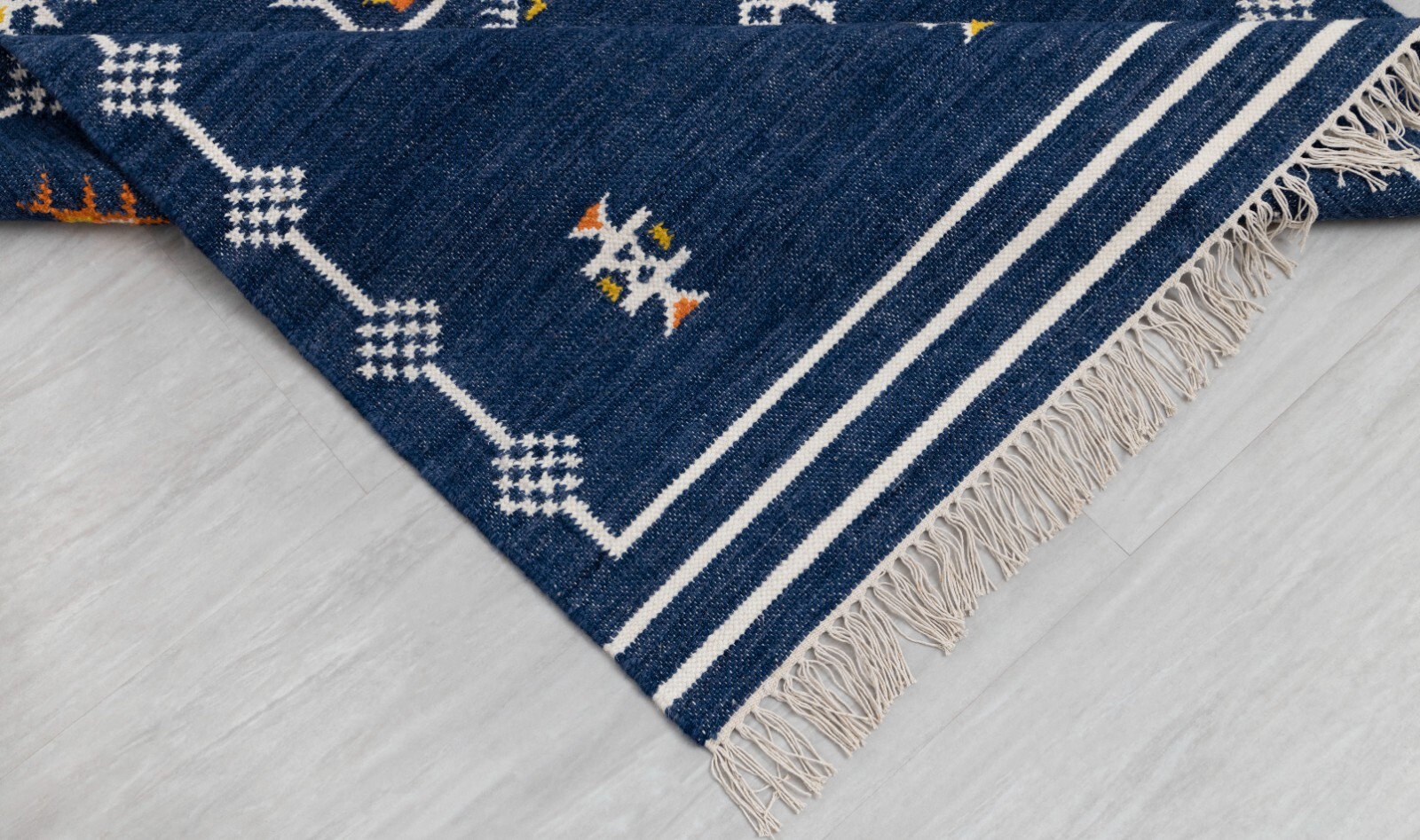 Blue Bohemian Boho Moroccan Rug Hand Woven Bohemian Decor Inspired Customize Rug