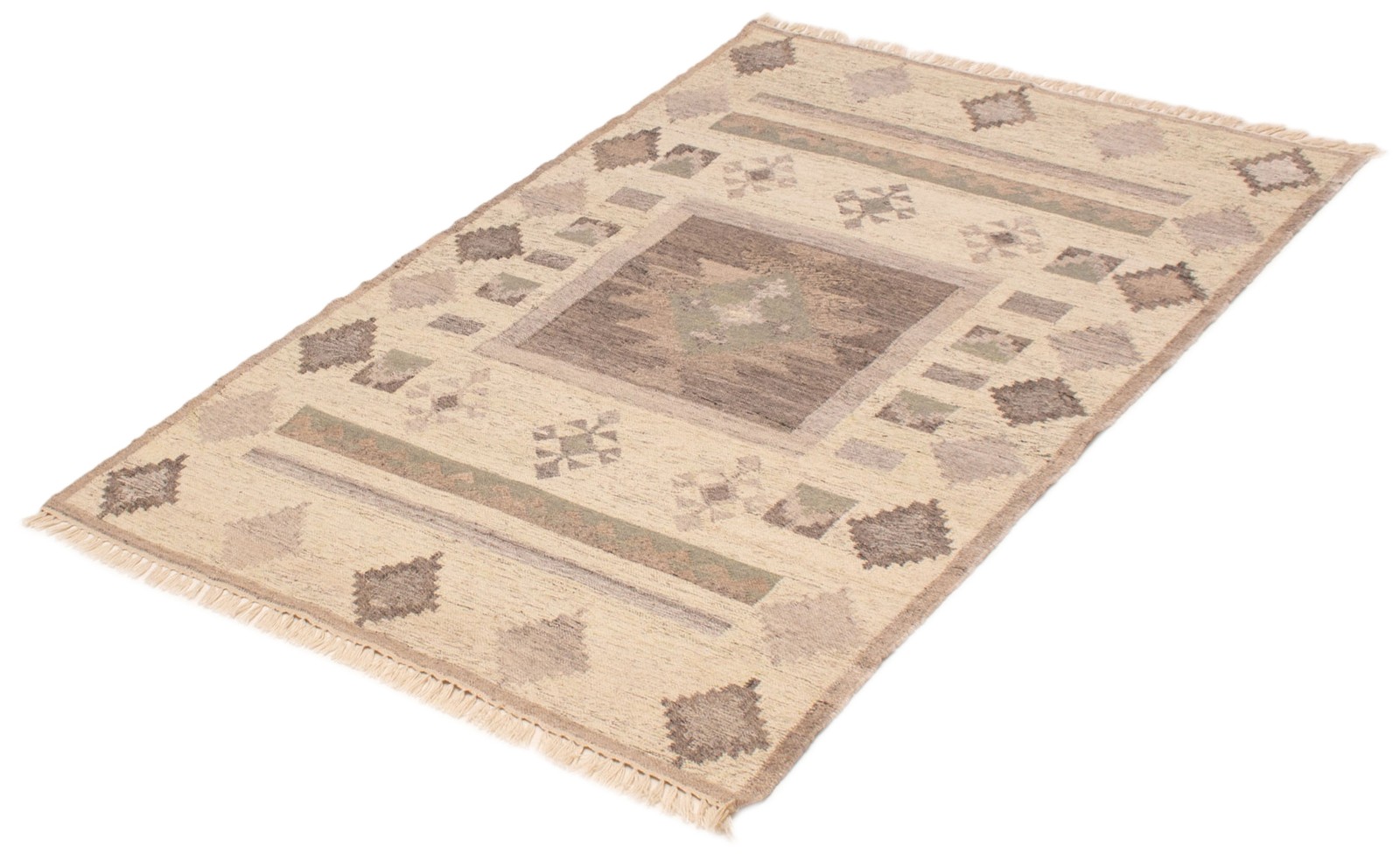 Vintage Hand Woven Area Rug 5’2″ x 7’8″ Traditional Wool Oriental Carpet