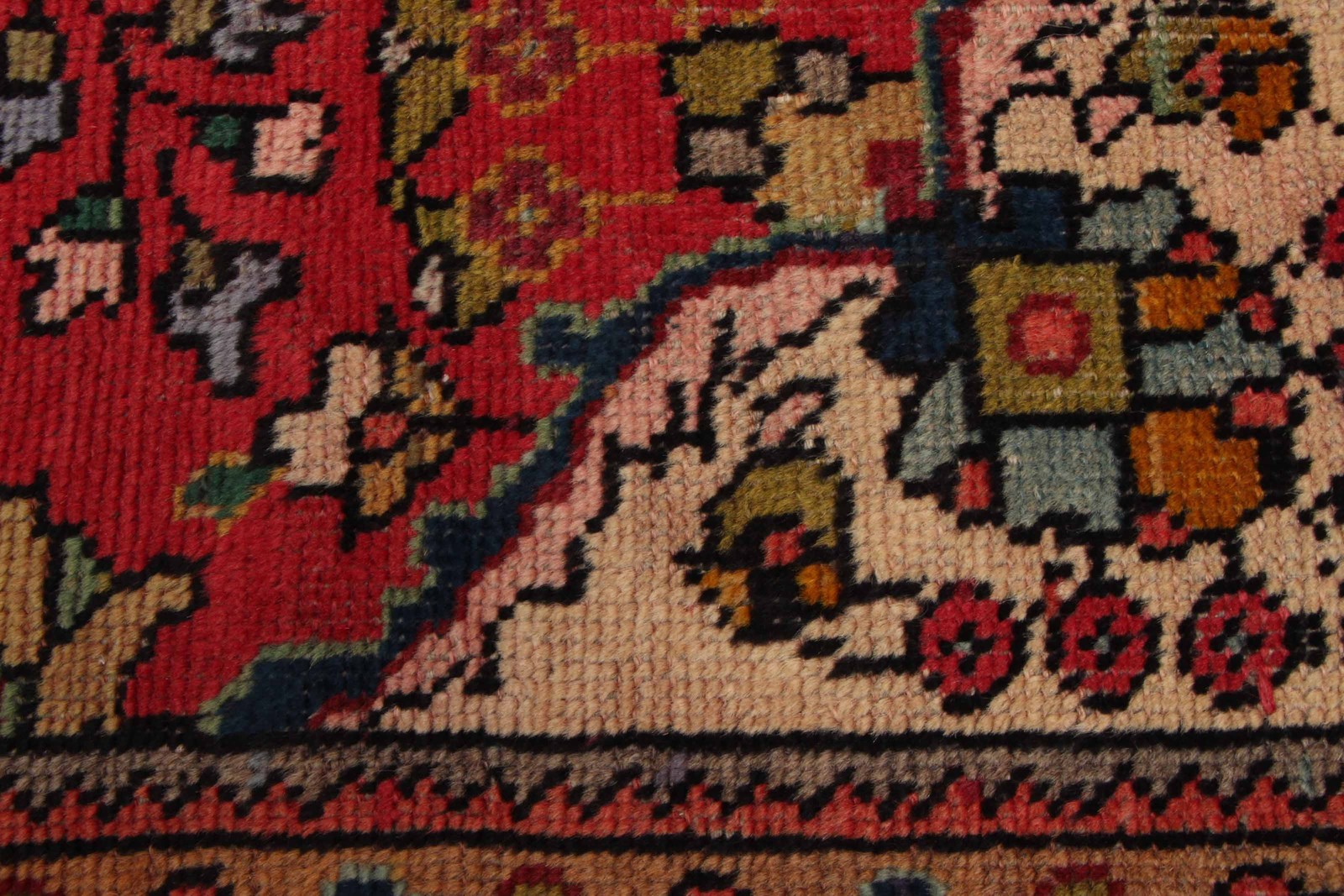 Vintage 3’3″ x 4’8″ Traditional Hand Knotted Vegetable Dye Wool Area Rug