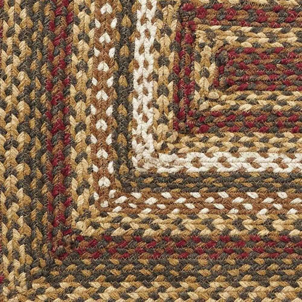 VHC Brands Tea Cabin Jute Rectangular Rug 27×48 Country Braided Flooring, Moss G