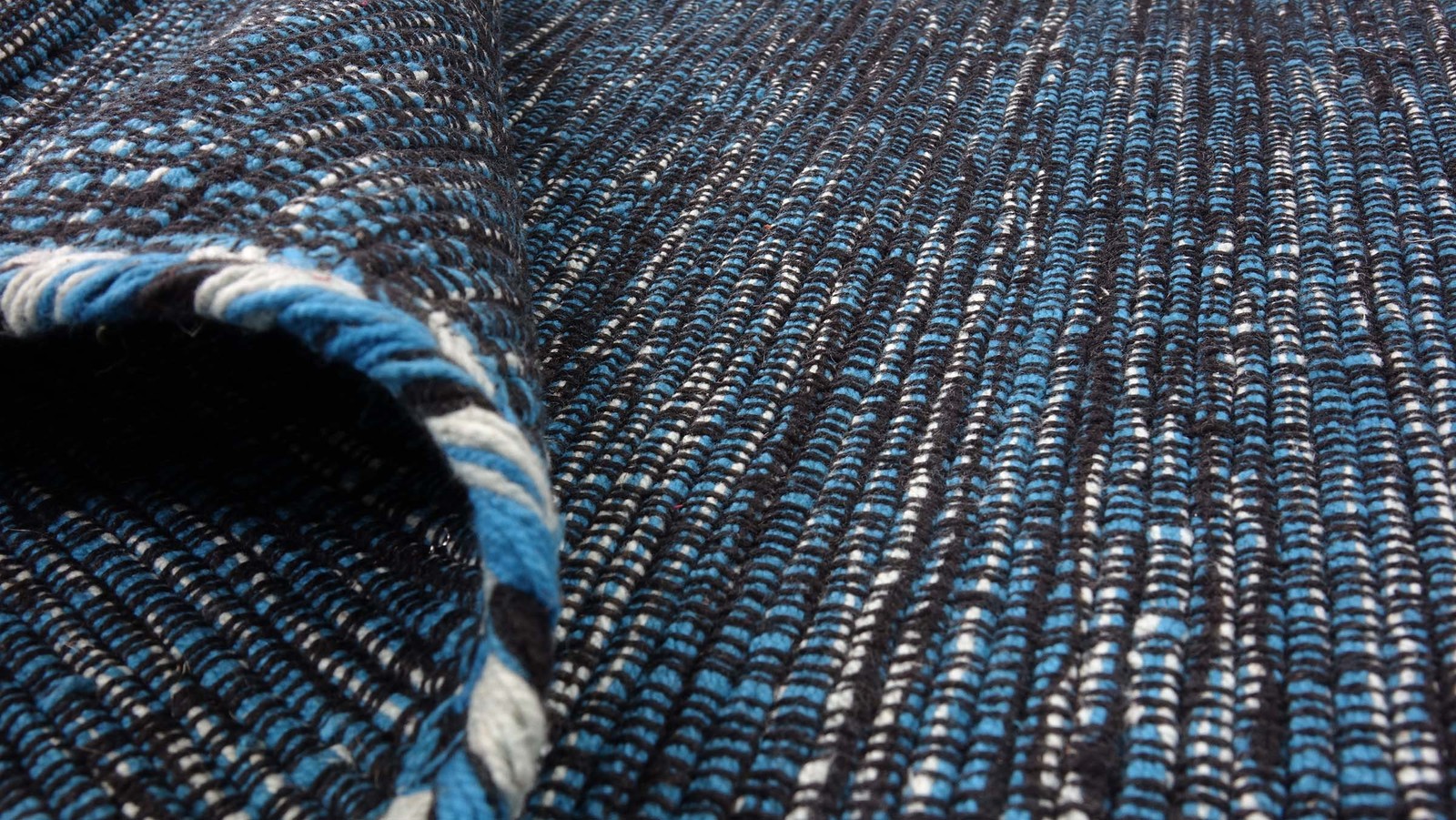 Kelim FRANSI Plain Carpet Flat Weave Mottled in 4 COLORS & 5 SIZES
