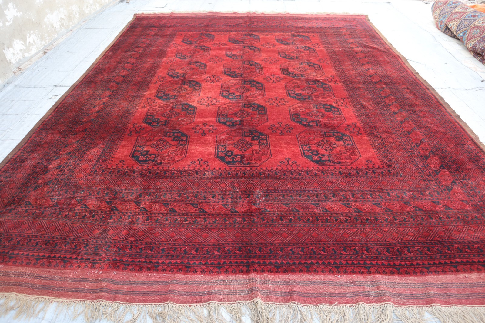 10’8×13’5 ft Afghan Hand Knotted Soft Wool Rug, Oriental Rug, Turkmen Tekke Rug