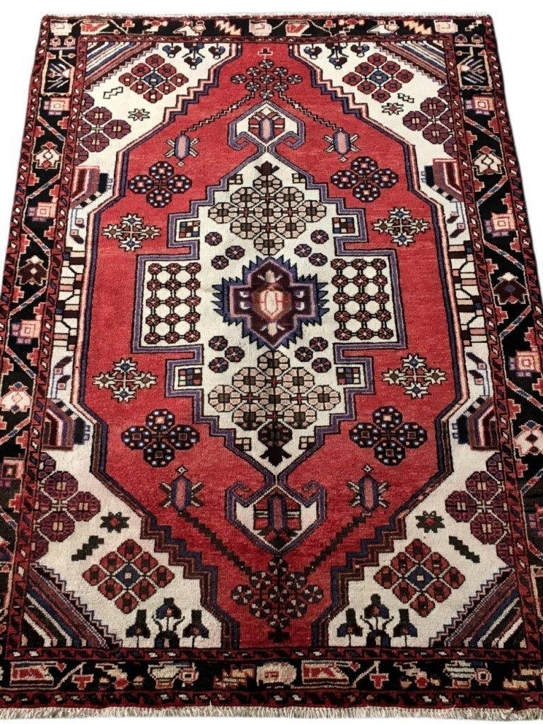4.5 x 6.7 Red Perrsian Hamadan Rug 82107