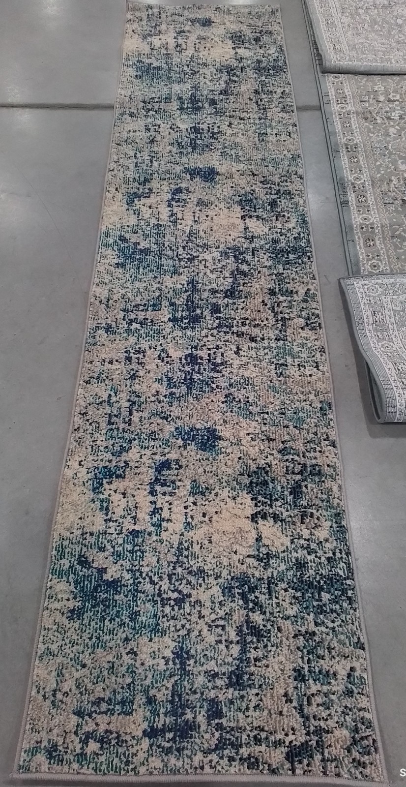 IVORY TURQUOISE 2′-0″ x 8′-0″ Back Stain Rug Reduced Price 1172778757 MAD471A-28