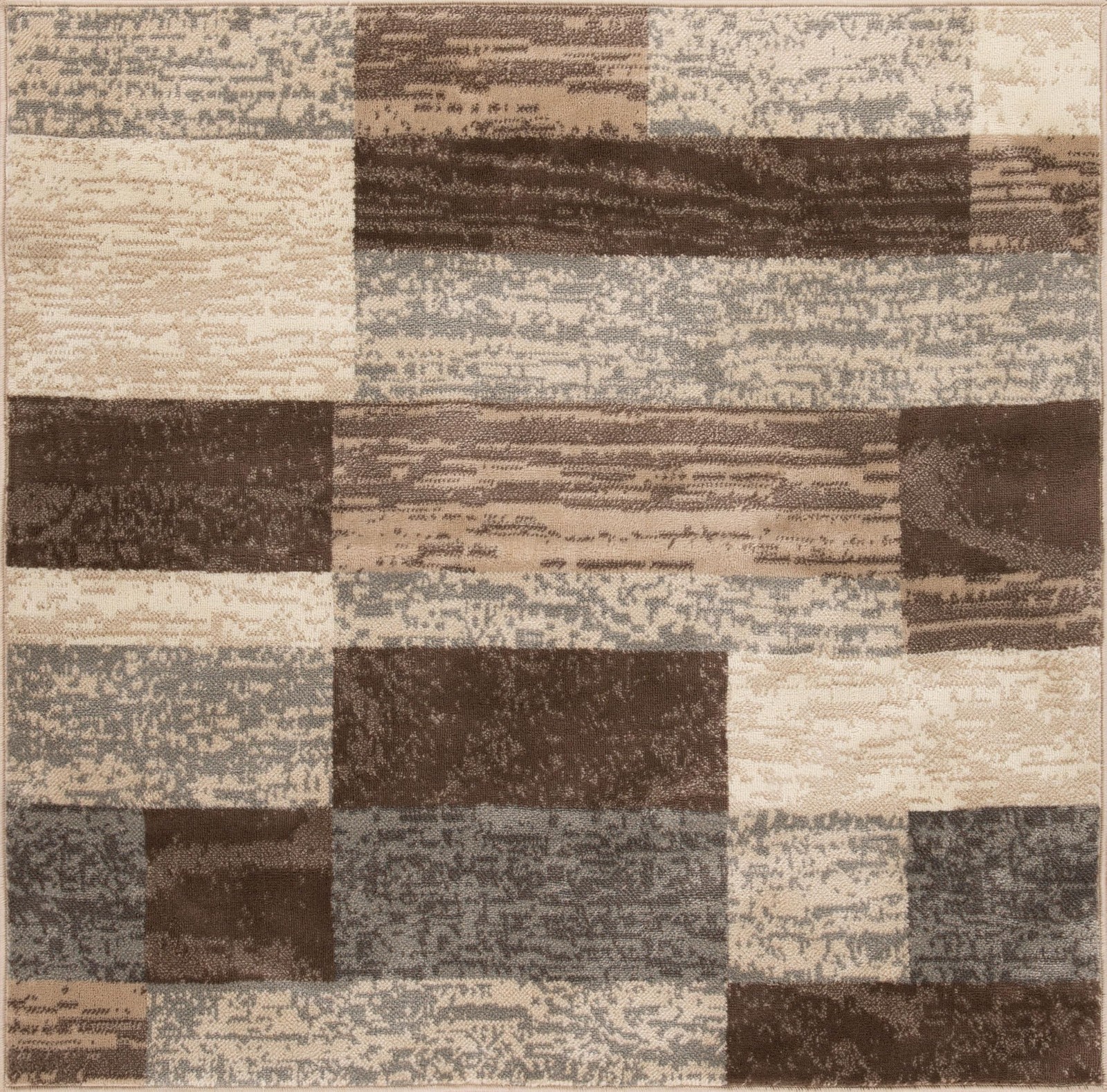 Rockwood Modern Geometric Indoor Area Rug, 5’x5′, Slate Z